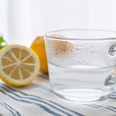 Lemon Water Sea Salt Flush Solution in Glass Mug | Vitacost.com/Blog