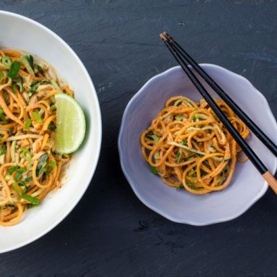 Spicy Thai Noodles With Sunflower Satay Sauce | Vitacost.com/blog