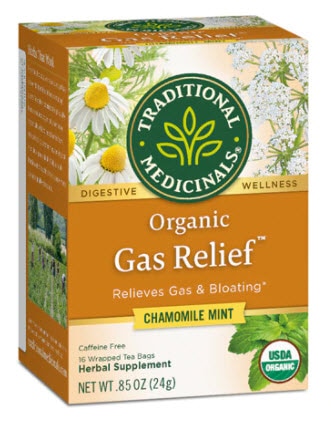 Traditional Medicinals Organic Herbal Teas Gas Relief | Vitacost.com/blog