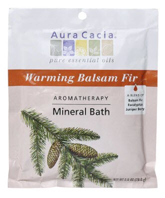Aura Cacia Aromatherapy Mineral Bath Warming Balsam Fir | Vitacost.com/blog