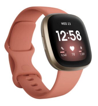 Fitbit Versa 3 - Pink Clay / Soft Gold Fitbit Versa 3 - Pink Clay | Vitacost.com/blog