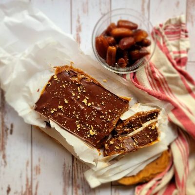 Gingerbread & Chocolate Collagen Protein Bars on Parchment Paper | Vitacost.com/blog