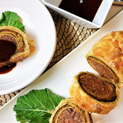 Homemade Plant-Based Wellington on Serving Dish | Vitacost.com/Blog