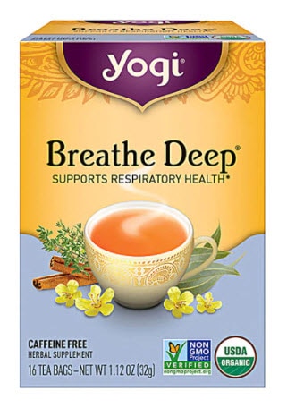 Yogi Breathe Deep® Herbal Tea Caffeine Free | Vitacost.com/blog