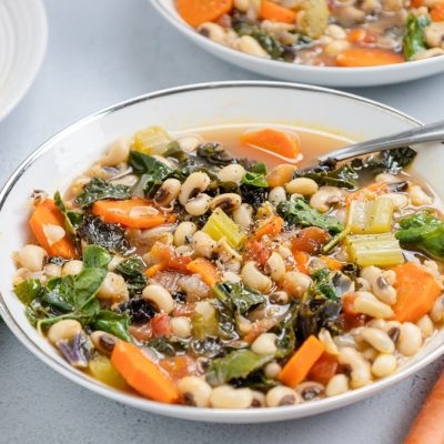 Homemade Black Eyed Pea Vegetable Soup in Bowl | Vitacost.com/Blog