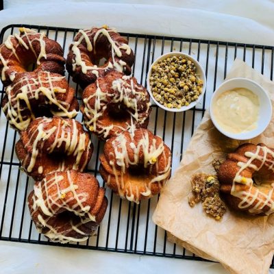 Glaze-Drizzled Honey & Chamomile Muffins on Cooling Rack | Vitacost.com/blog