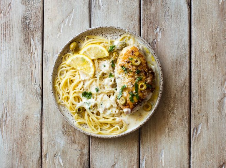 Creamy Lemon Garlic Pasta with Chicken Vitacost Blog