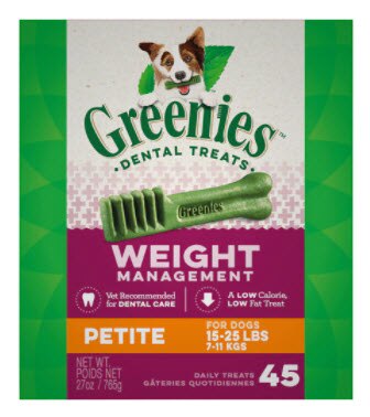 Greenies Weight Management Petite Dog Dental Treats | Vitacost.com/blog