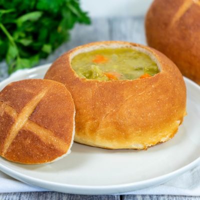 Homemade Bread Bowls filled with Veggie Soup | Vitacost.com/Blog