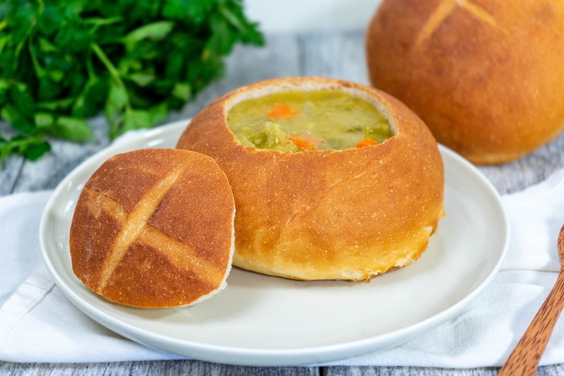 Homemade Bread Bowls filled with Veggie Soup | Vitacost.com/Blog