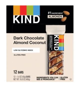 Kind Fruit and Nut Bars, Dark Chocolate Almond Coconut | Vitacost.com/Blog