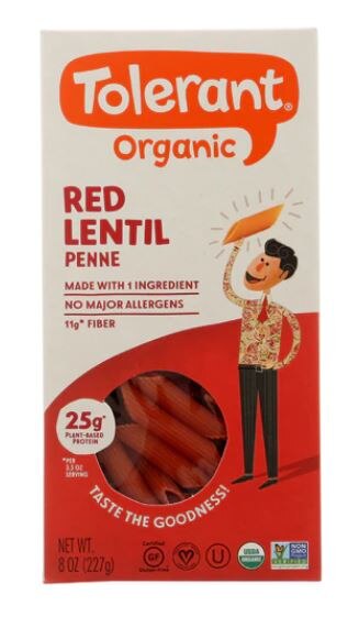Tolerant Organic Red Lentil Penne | Vitacost.com/Blog