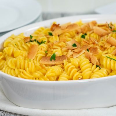 Homemade Vegan Truffle Mac and Cheese with Coconut Bacon | Vitacost.com/Blog