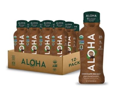 Aloha Organic Plant-Based Protein Shakes Chocolate Sea Salt | Vitacost.com/Blog