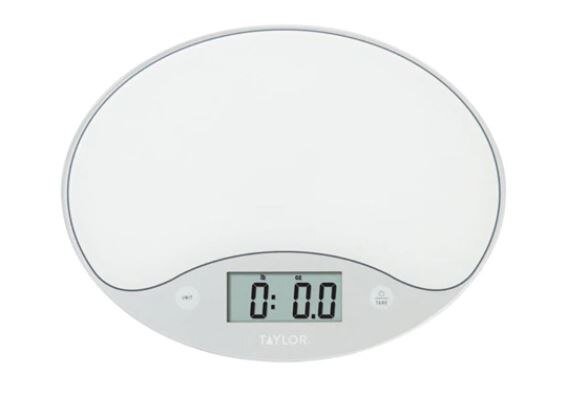 Taylor Precision Products 11lb Slimline Digital Kitchen Food Scale White | Vitacost.com/Blog