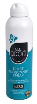 All Good Sport Sunscreen Spray SPF 30 | Vitaost.com/Blog