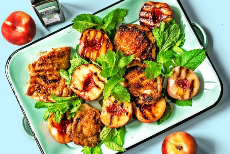Grilled Balsamic Chicken & Peaches Vitacost Blog