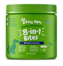 Zesty Paws Hemp Elements 8-in-1 Multifunctional Soft Chews Chicken | Vitacost.com/Blog