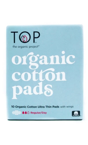 TOP Organic Cotton Ultra Thin Pads with Wings | Vitacost.com/blog