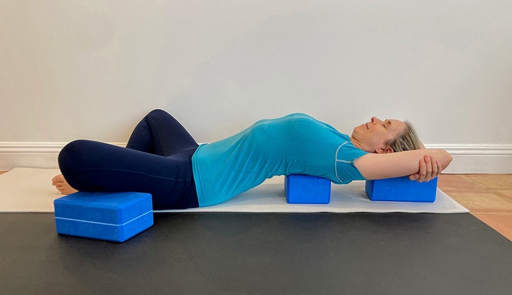 7 - Supta Baddha Konasana (Reclining Bound Cobbler Pose)