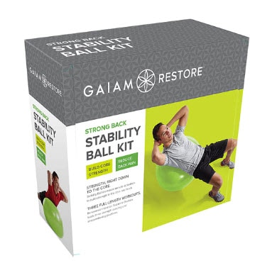Gaiam Restore Strong Back Stability Ball Kit