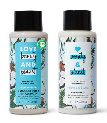 Love Beauty and Planet Sulfate-Free Coconut Water & Mimosa Flower Shampoo & Conditioner | Vitacost.com/blog
