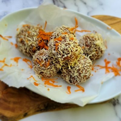 Homemade No-Bake Carrot Cake Balls on Plate | Vitacost Blog