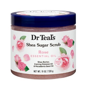 Dr. Teal's Shea Sugar Scrub Rose Essential Oil