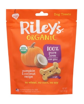 Riley's Organic Dog Biscuits Large Pumpkin & Coconut
