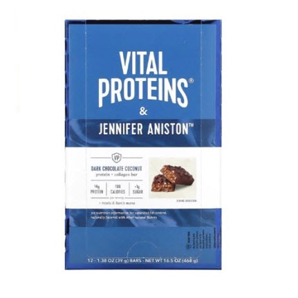 Vital Proteins Jennifer Aniston Protein plus Collagen Bar Dark Chocolate Coconut