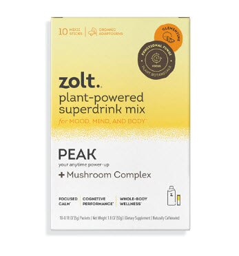 Zolt Plant-Powered Superdrink Mix - Peak + Mushroom Complex Clementine