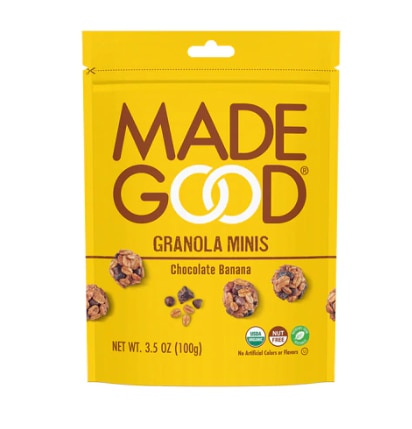 MadeGood Organic Gluten Free Granola Minis Chocolate Banana