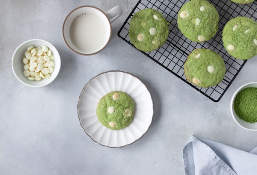 Matcha White Chocolate Chip Cookies Matcha White Chocolate Chip Cookies