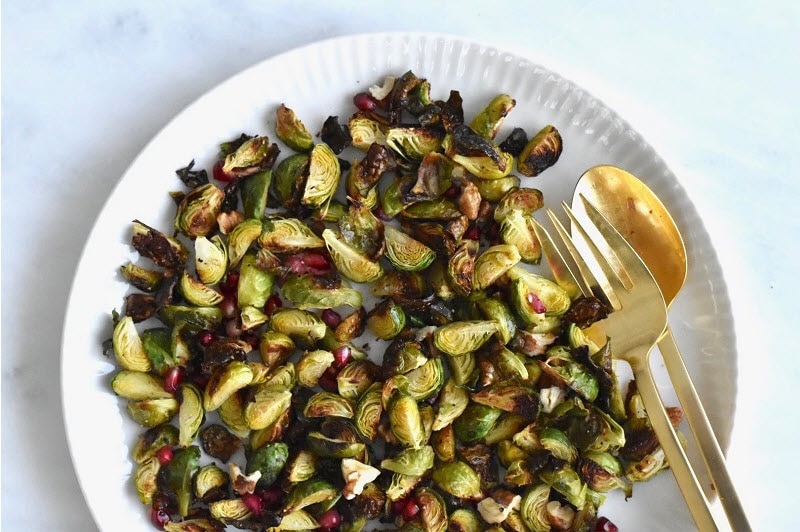 Roasted Brussels Sprouts & Pomegranate Salad