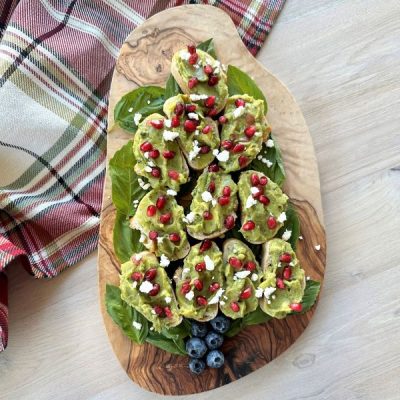 Avocado Toast Holiday Tree on Oval Board