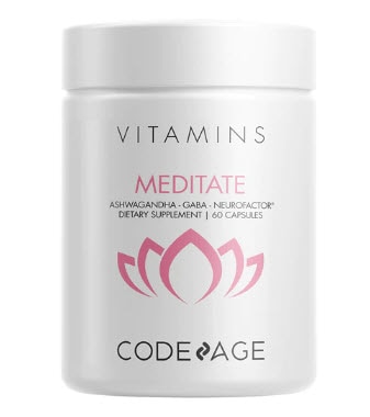 Codeage Meditate Vitamins - Stress Support and Anxiety Relief Supplement