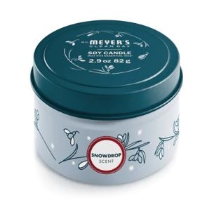 Mrs. Meyer's Clean Day Tin Candle Snowdrop
