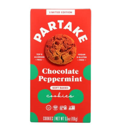 Partake Soft Baked Cookies Chocolate Peppermint