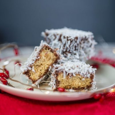 Vegan Coconut Cake Squares: Lamington Recipe