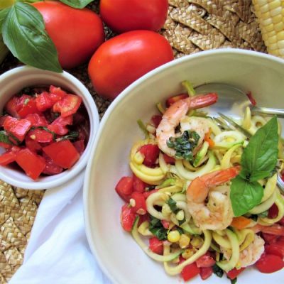Zucchini Spaghetti with Shrimp & Pomodoro Sauce