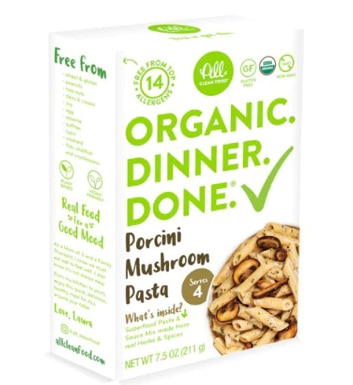 All Clean Food Porcini Mushroom Pasta
