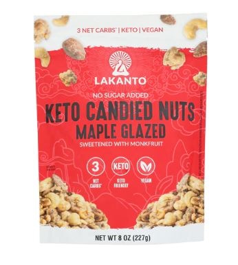 Lakanto Keto Candied Nuts Maple Glazed