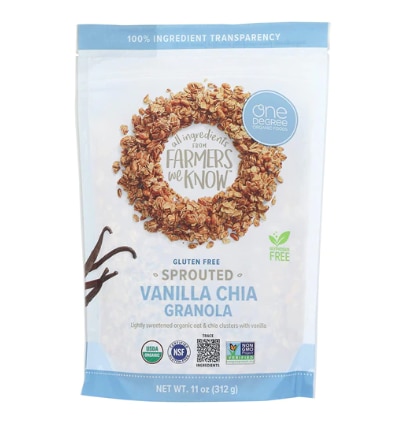 One Degree Organics Gluten Free Sprouted Granola Vanilla Chia