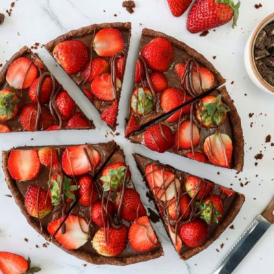 Chocolate Ganache Tart with Strawberries