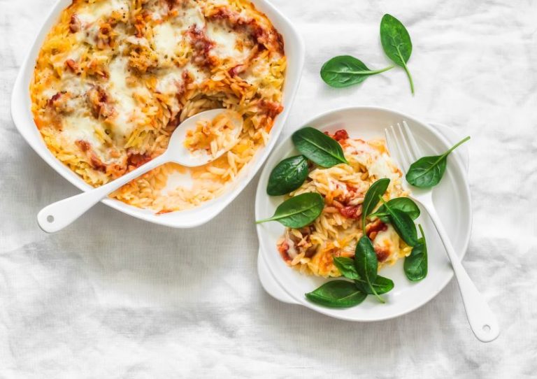 Cheesy Baked Orzo with Marinara Vitacost Blog