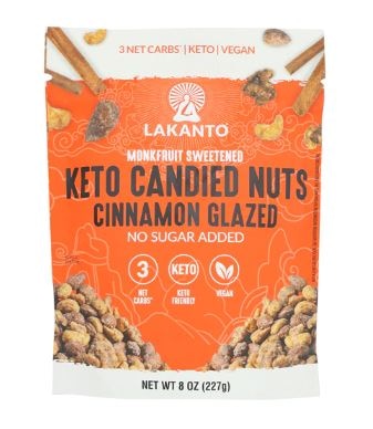 Lakanto Keto Candied Nuts Cinnamon Glazed