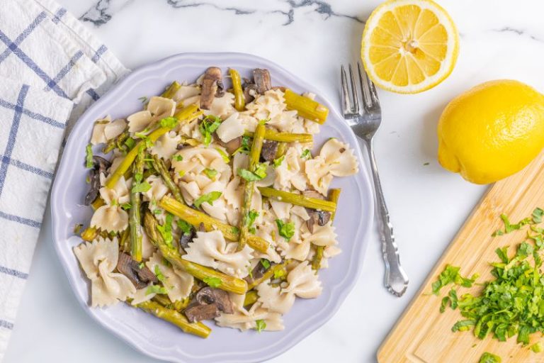 Lemon Asparagus Pasta with Mushrooms Vitacost Blog