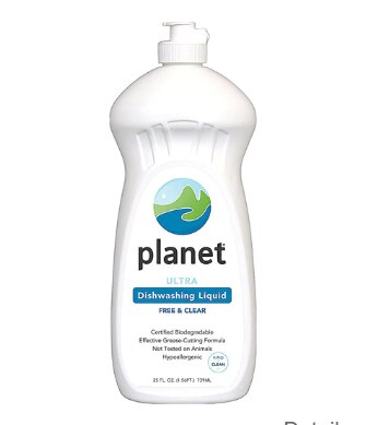 Planet Ultra Dishwashing Liquid Free & Clear