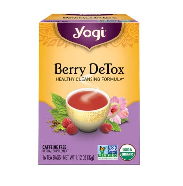 Yogi DeTox Herbal Tea Caffeine Free Berry