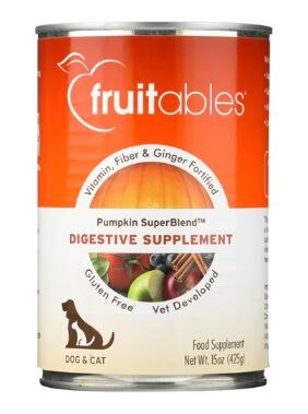 Fruitables Natural Digestive Supplement for Dogs & Cats Pumpkin & Ginger